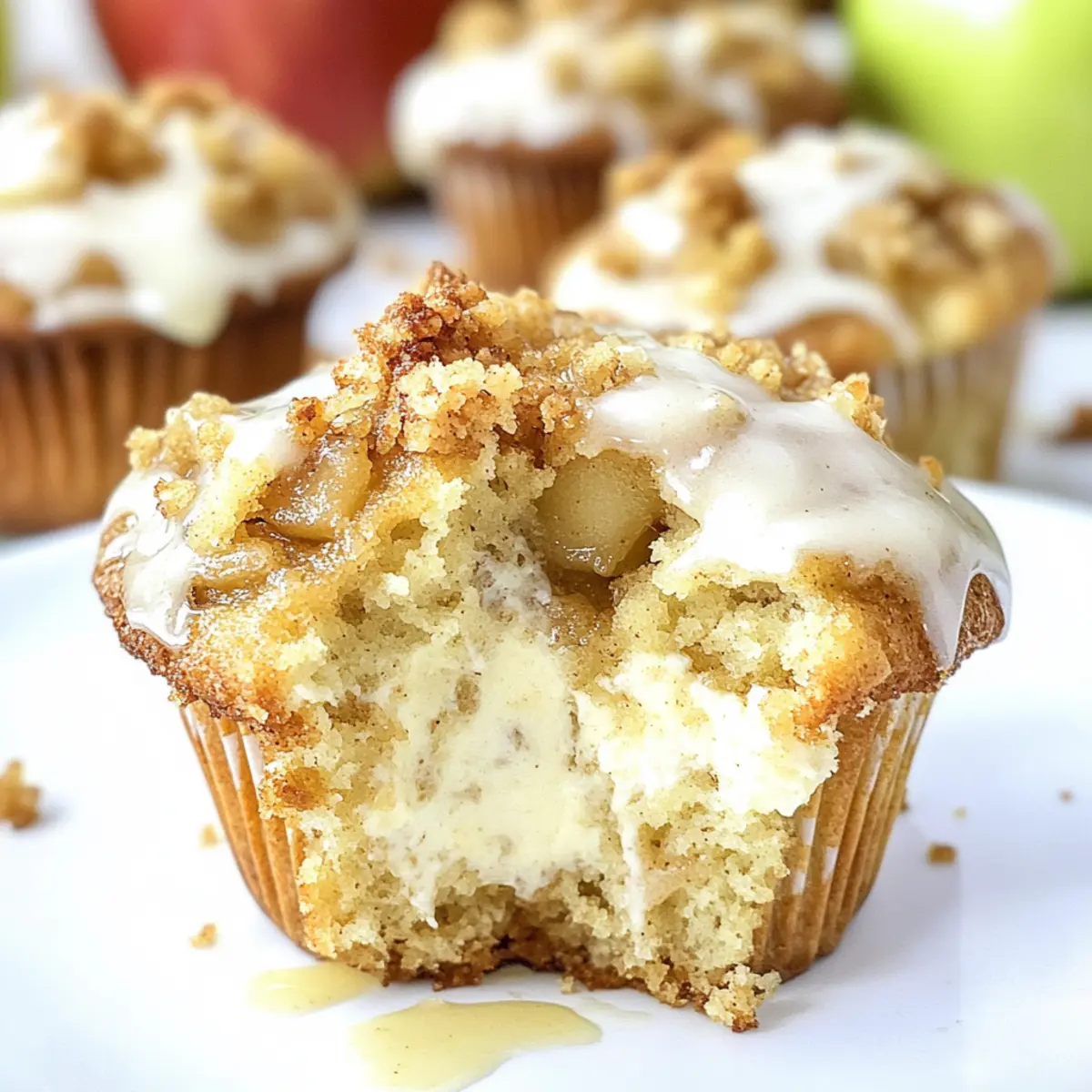 Apple Crisp Cheesecake Muffins