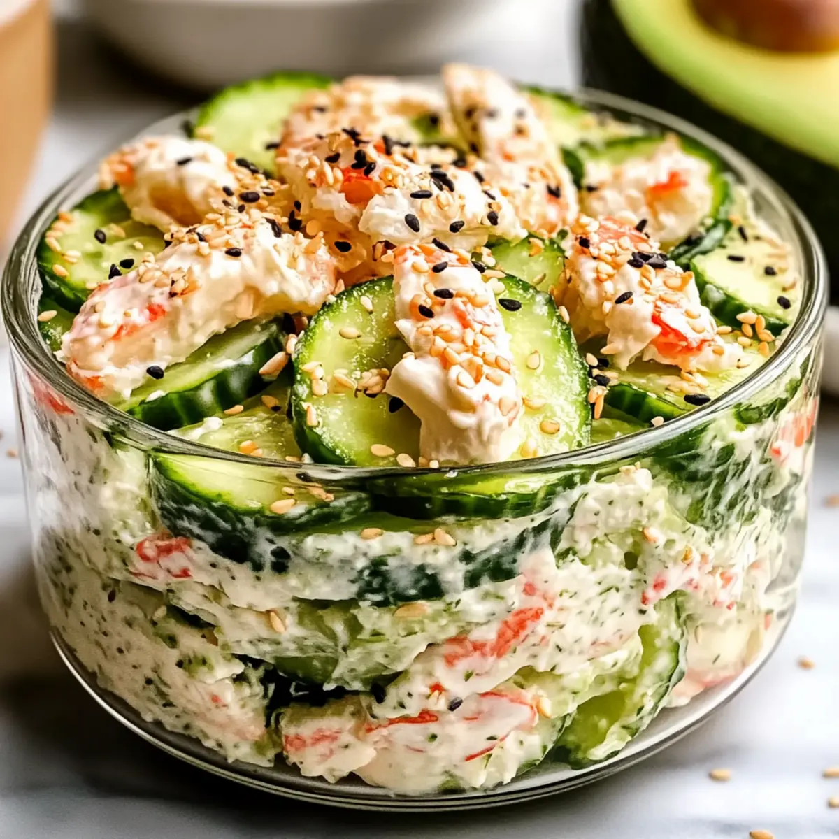 California Roll Cucumber Salad