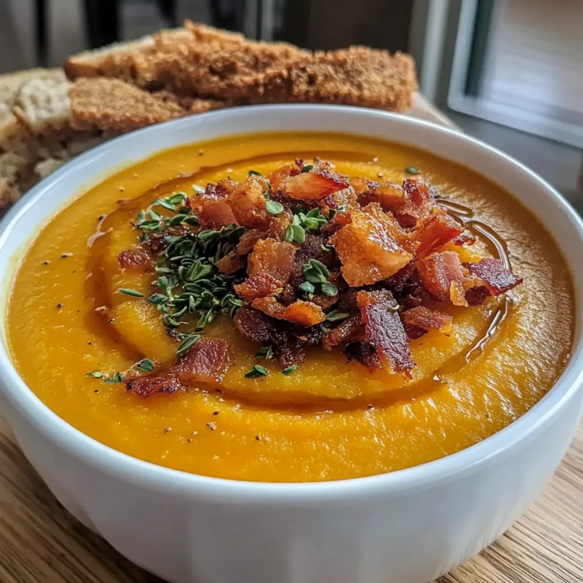 Maple Dijon Roasted Butternut Squash Soup