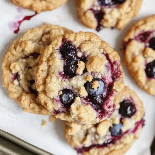 Browned Butter Blueberry Cookies