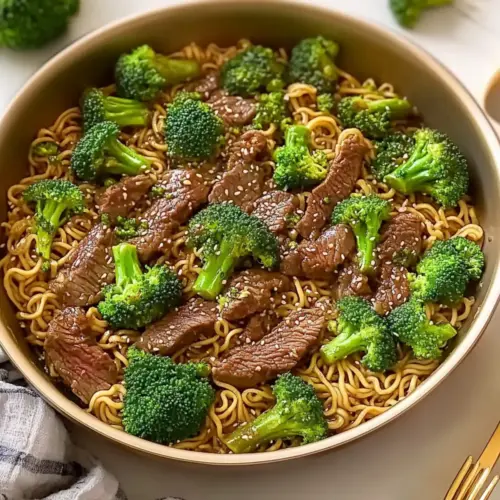 Juicy Beef and Broccoli Ramen Noodles