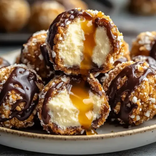 Salted Caramel Pretzel Cheesecake Balls