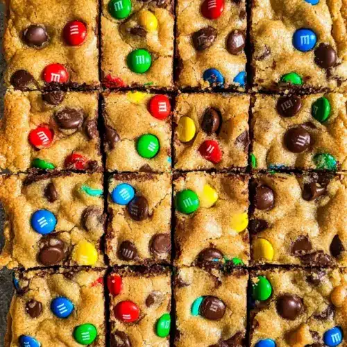 Classic M&M Cookie Bars
