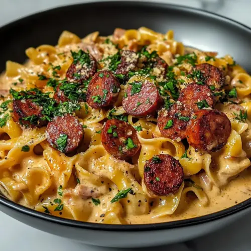 Creamy Kielbasa Pasta in One Pot