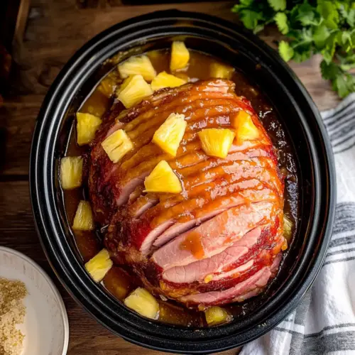 Crock Pot Brown Sugar Pineapple Ham