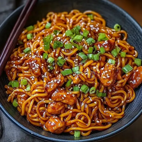 Korean Spicy Chicken Noodles