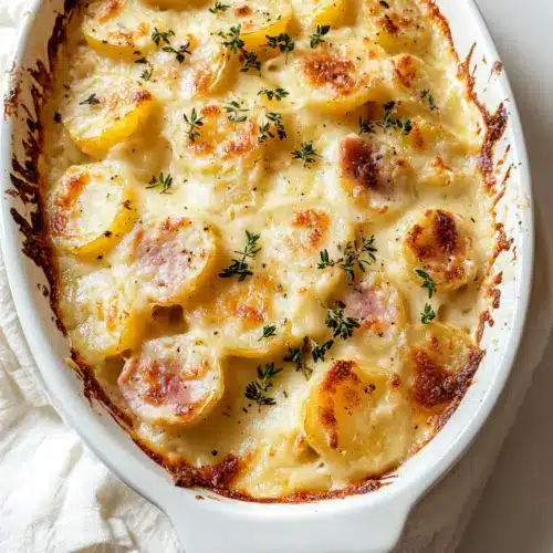 Cheesy Scalloped Potatoes and Ham