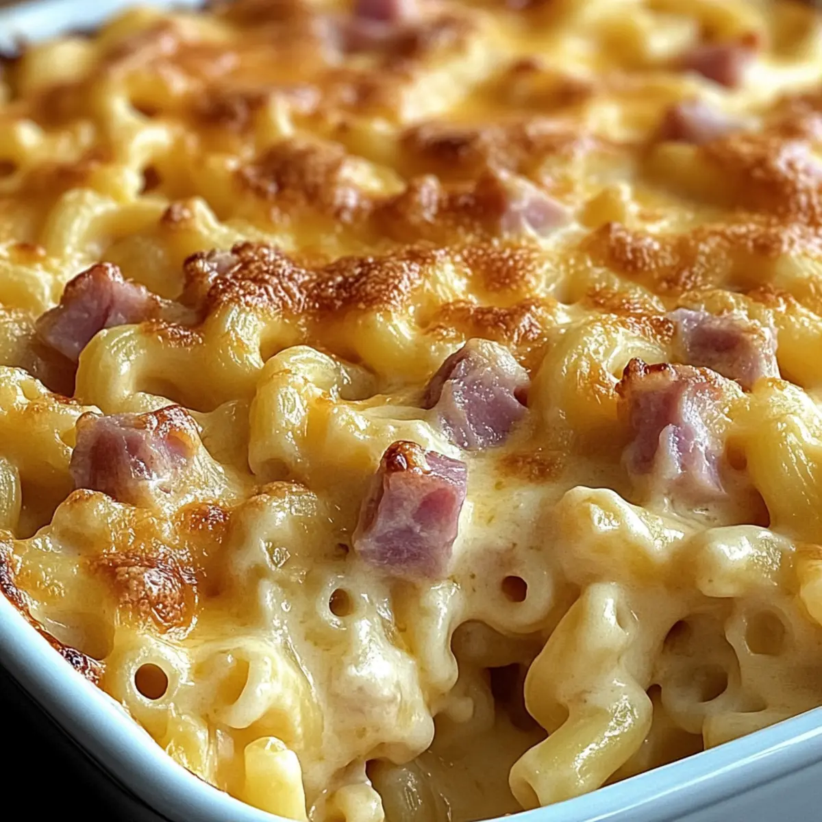 Macaroni Cheese Ham Casserole