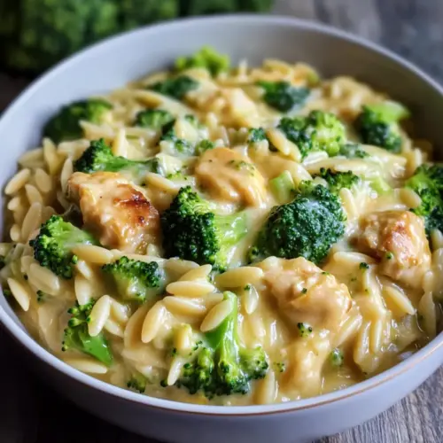 One Pot Broccoli Cheese Orzo