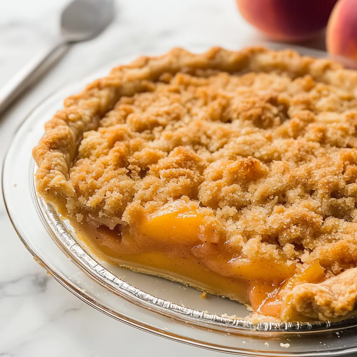 Classic Peach Crumble Pie
