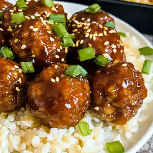 sticky Asian glazed meatballs