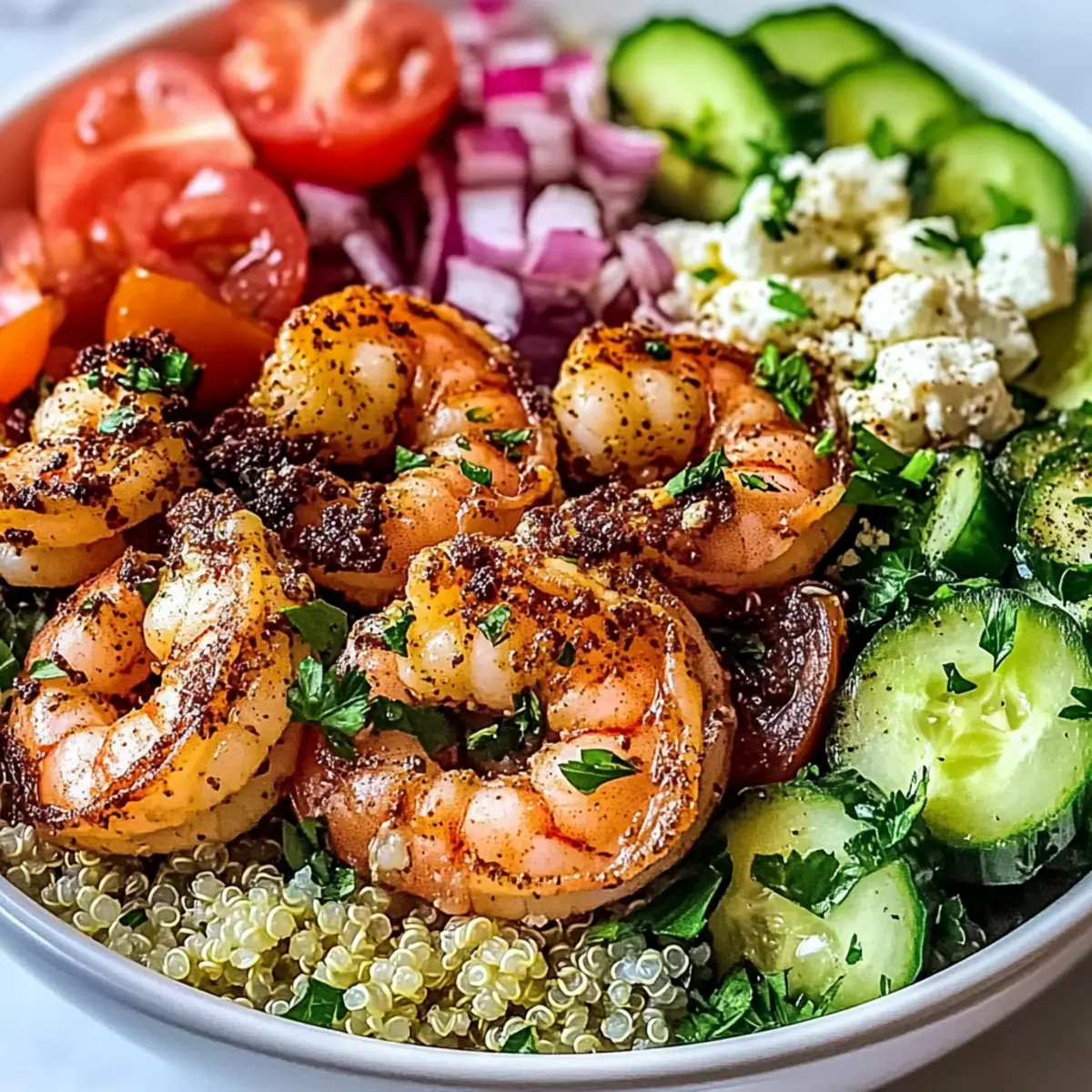 Greek Shrimp Mediterranean Bowl