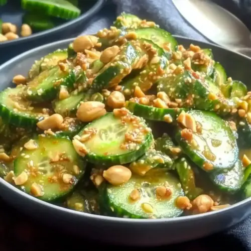Spicy Peanut Sauce Cucumber Salad