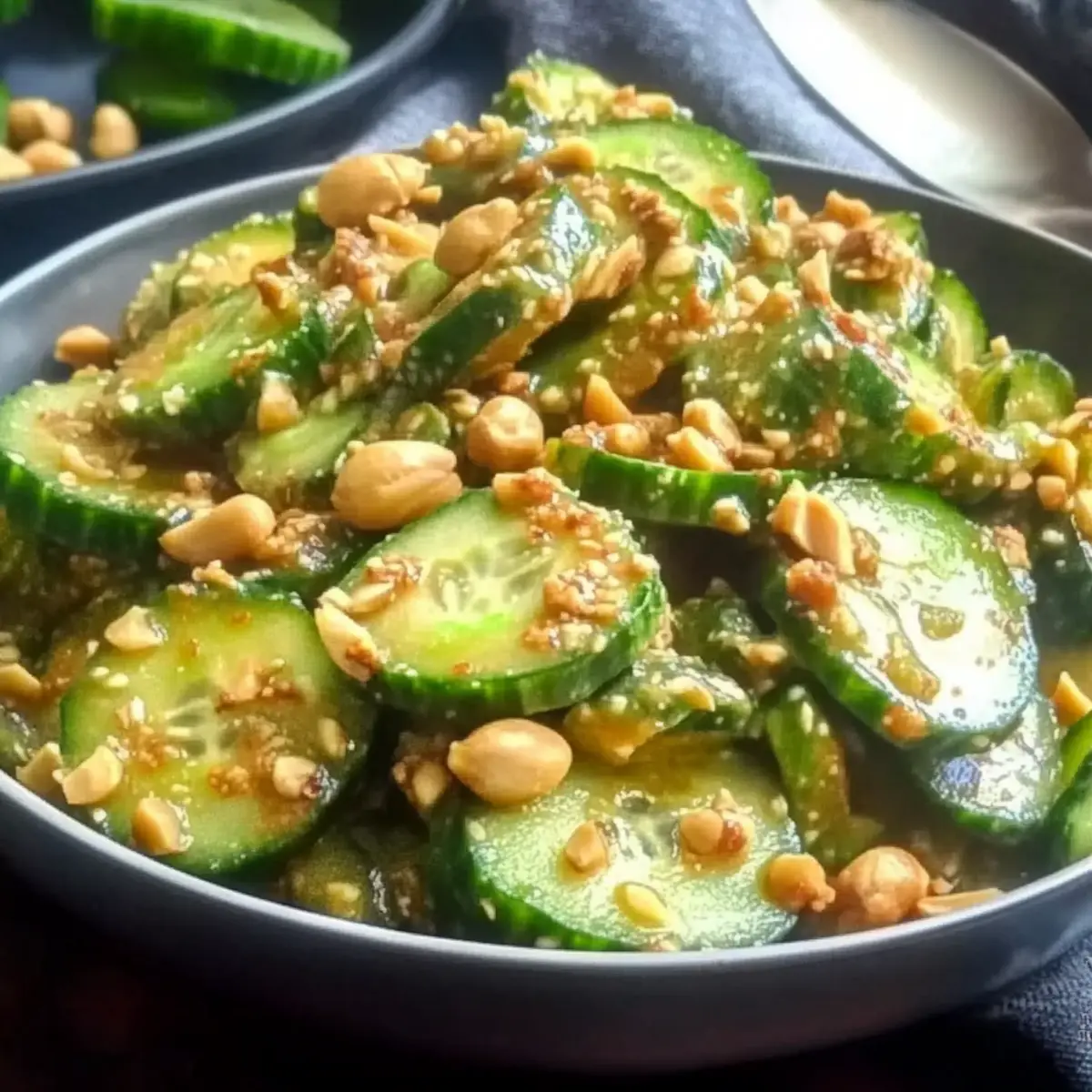 Spicy Peanut Sauce Cucumber Salad