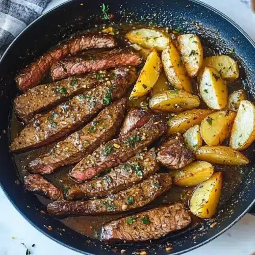Garlic Butter Steak and Potatoes Skillet