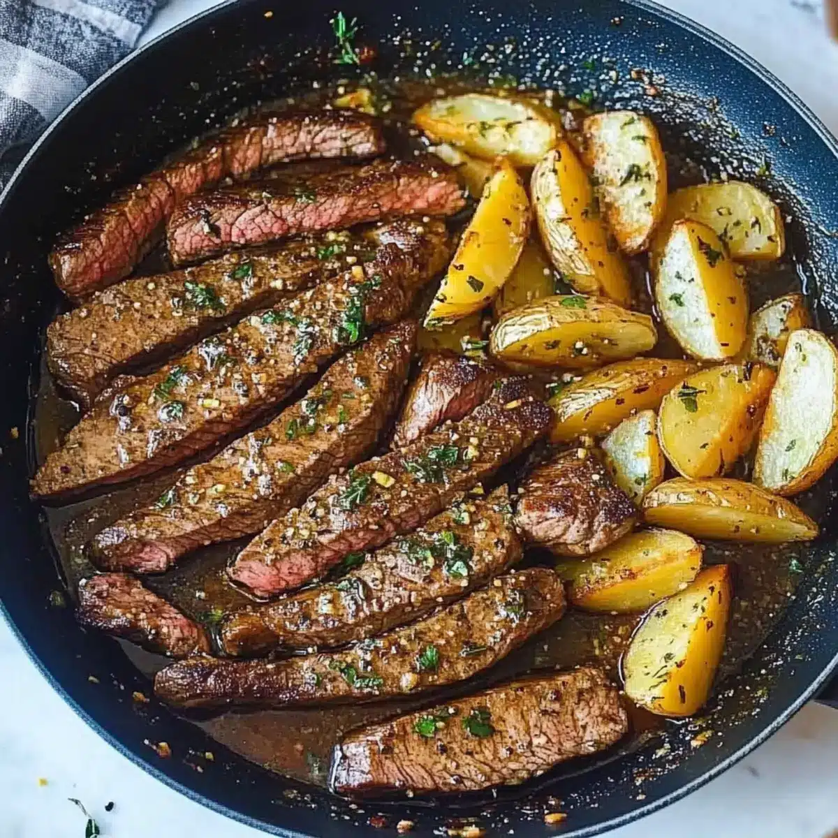 Garlic Butter Steak and Potatoes Skillet