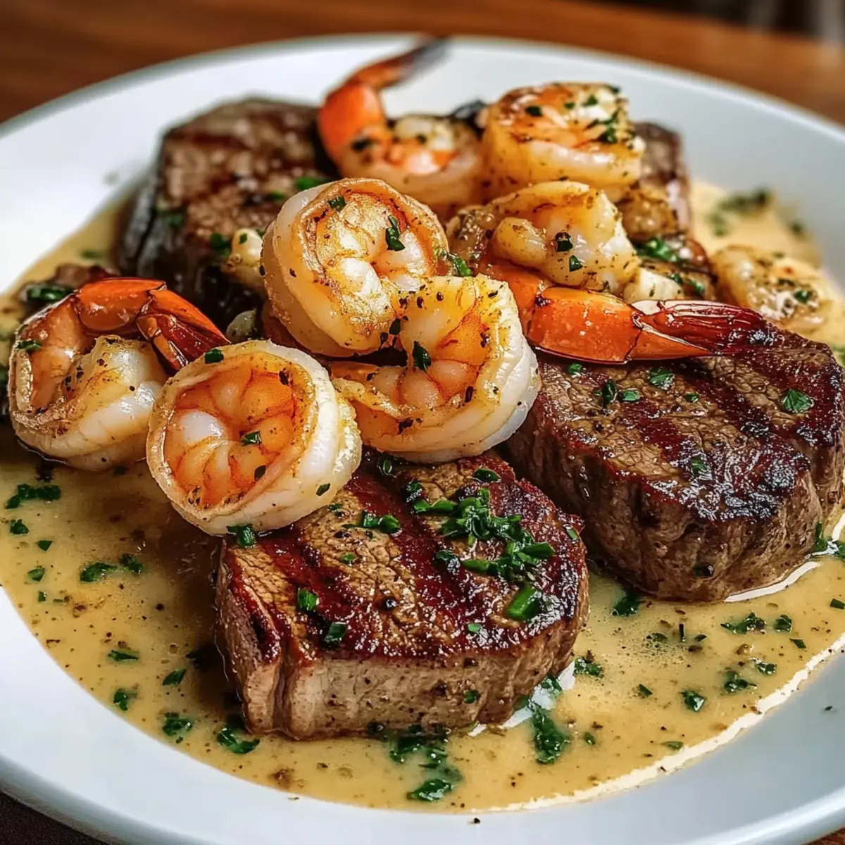 Garlic Butter Skillet Steak and Shrimp