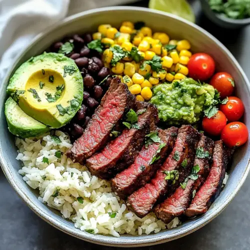 Cilantro Lime Steak Bowls