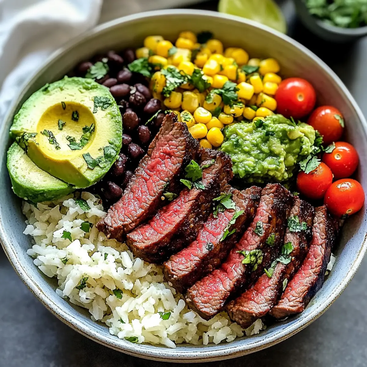 Cilantro Lime Steak Bowls