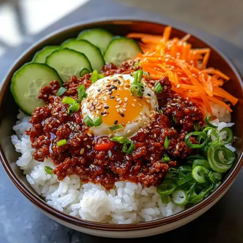 Spicy Korean Ground Beef Bowl