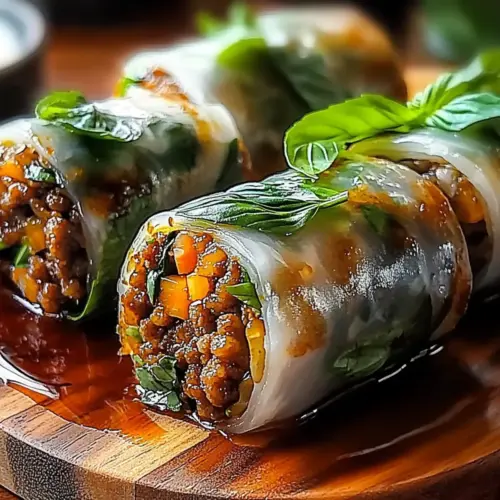 Fresh Thai Basil Beef Rolls