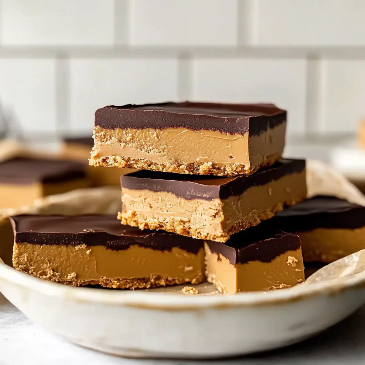 No-Bake Peanut Butter Chocolate Bars