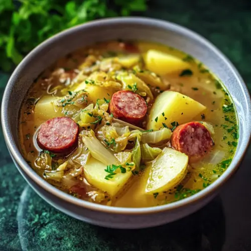Cabbage, Sausage and Potato Soup
