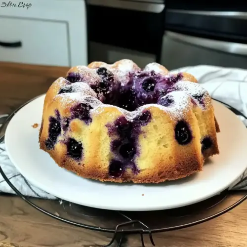 Blueberry Sour Cream Pound Cake