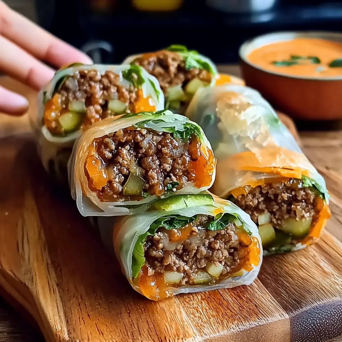 Big Mac Rice Paper Rolls