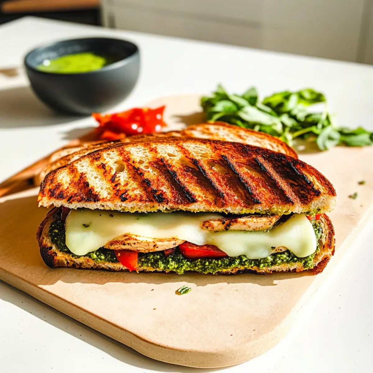Loaded Chicken Pesto Panini
